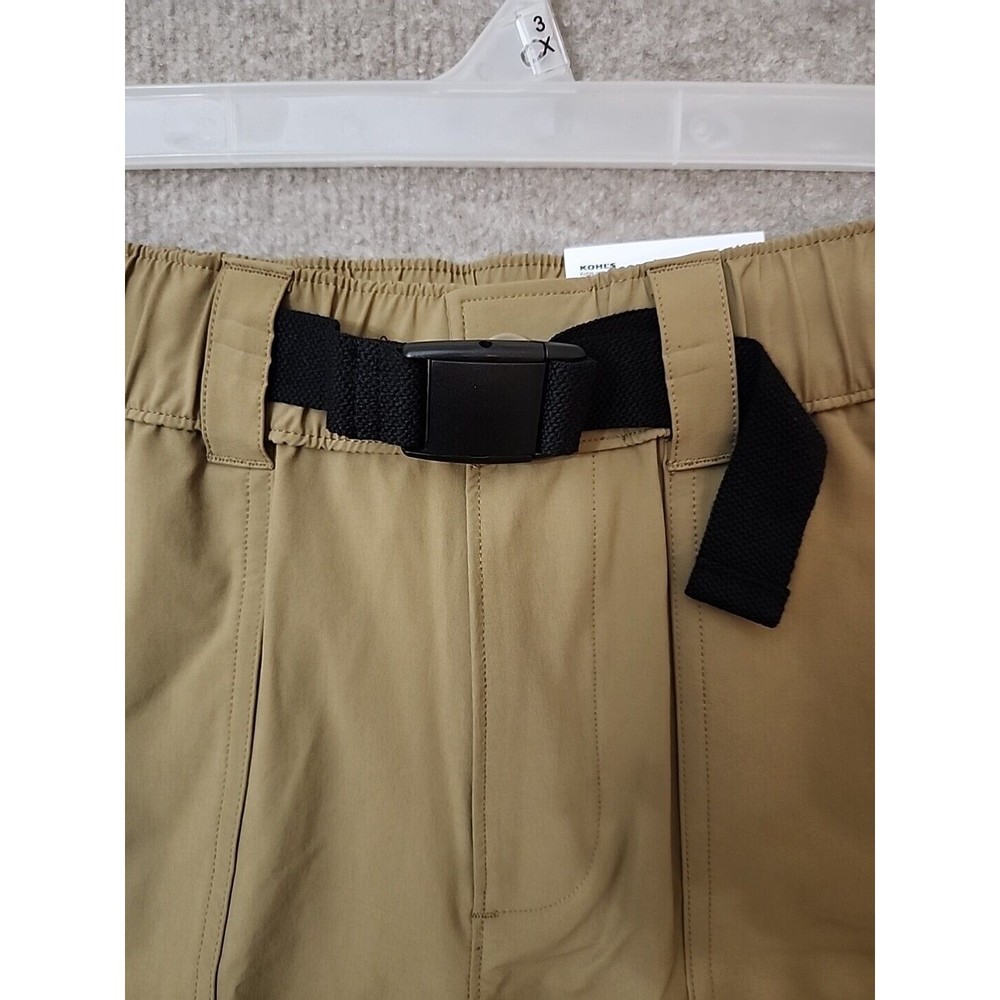 Sonoma Outdoor Cargo Shorts Mens 30 Brown Nylon Stretch Belted Elastic Waist NEW - Picture 5 of 11